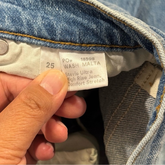Reformation Size 25 Malta Blue Stevie Ultra High Rise Jean Comfort Stretch - Picture 4 of 7